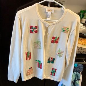 Talbots cotton Christmas sweater